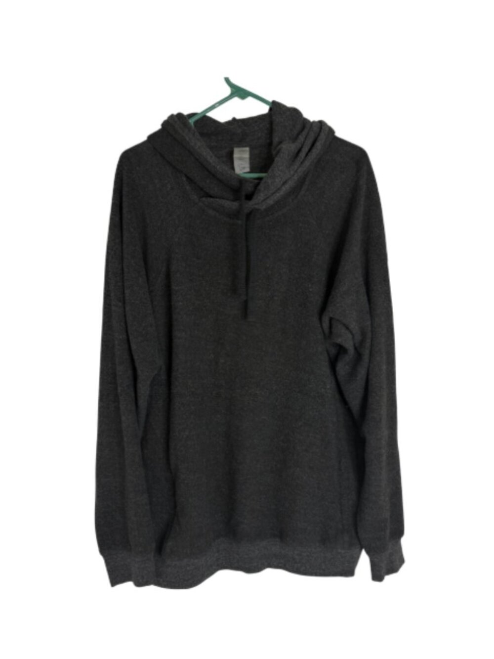 Alo Yoga Triumph Dark Gray Fuzzy Pullover Hoodie Size XL